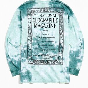 Vintage National Geographic Tie-Dye Long Sleeve Shirt from Urban Outfitters